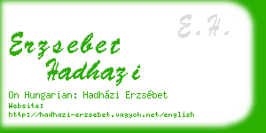 erzsebet hadhazi business card